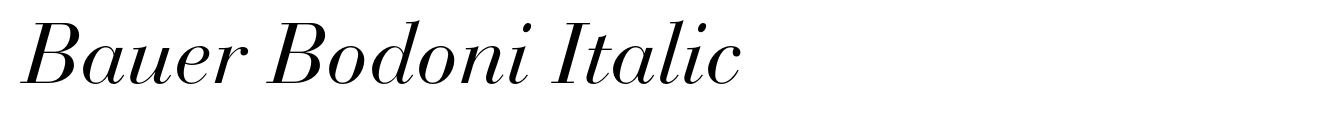 Bauer Bodoni Italic